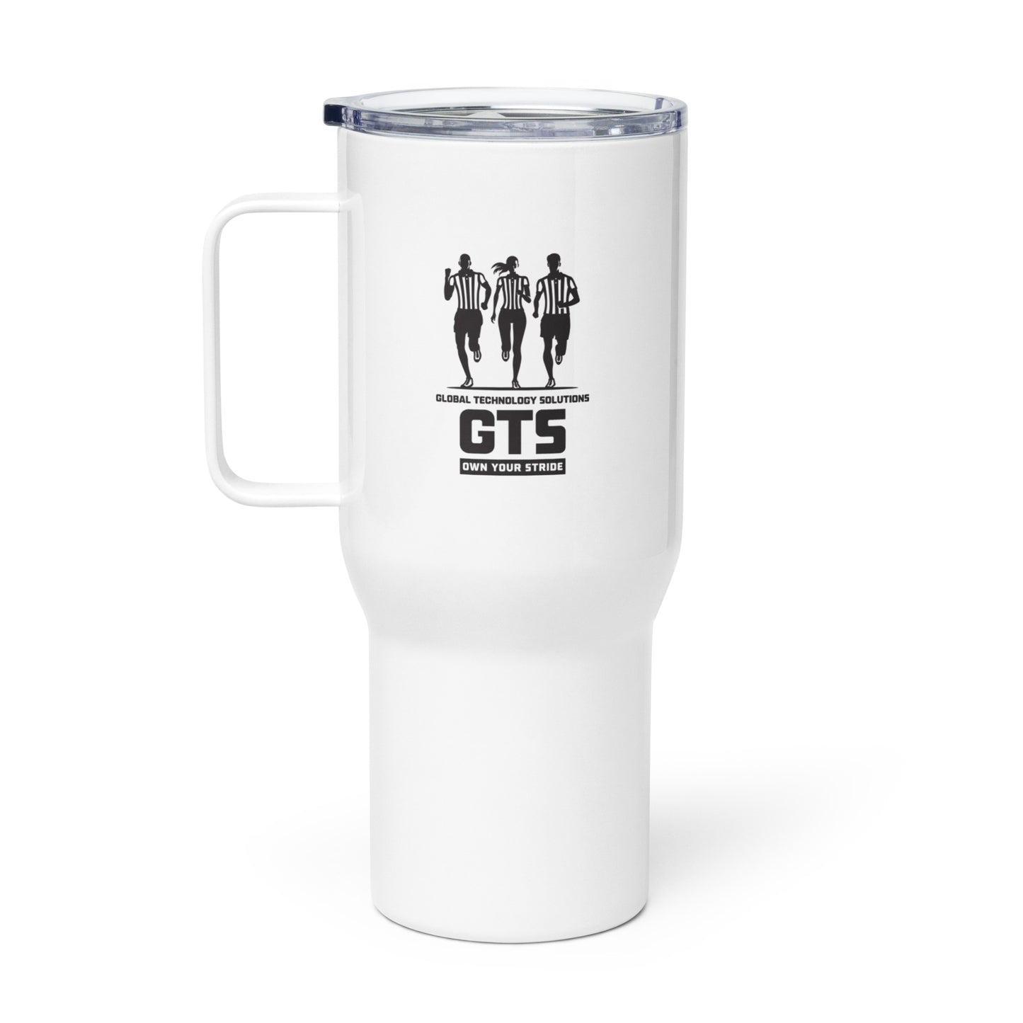 Travel mug with a handle